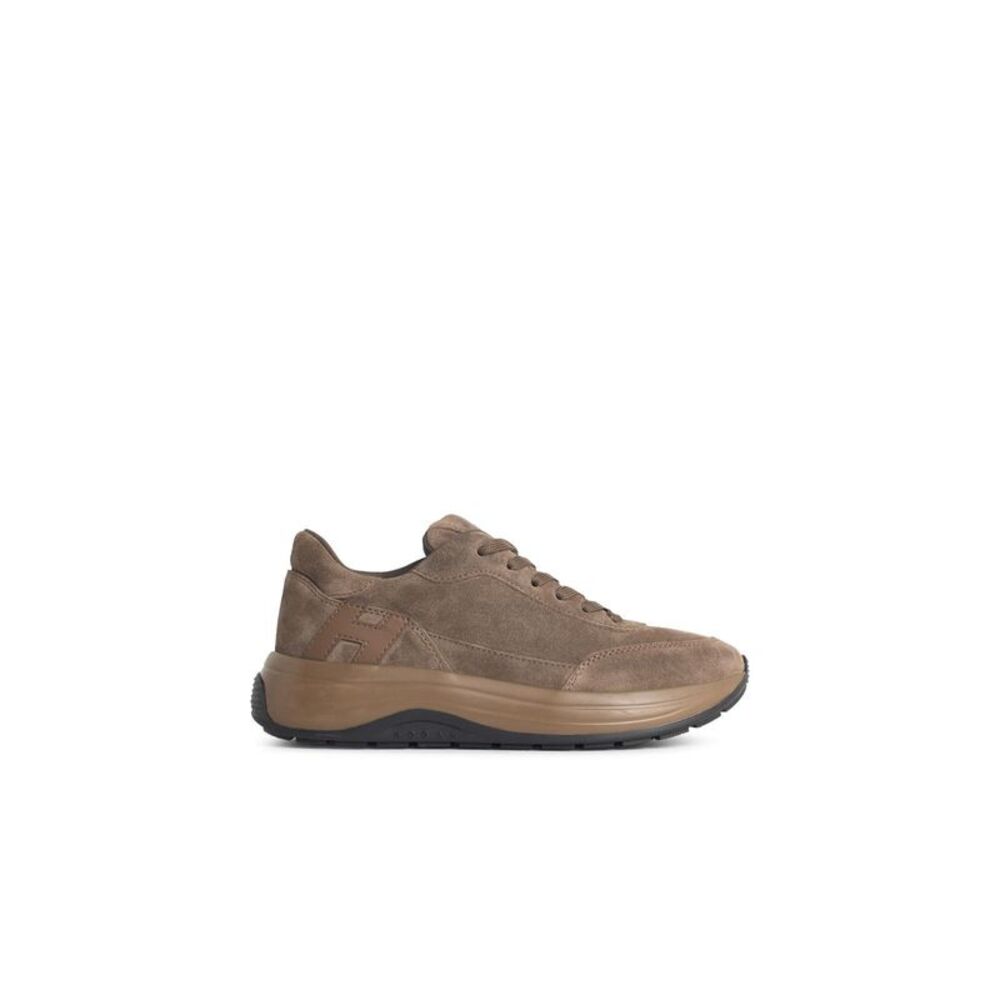 Hogan 'Hi-Light' Brown Suede Sneakers Men